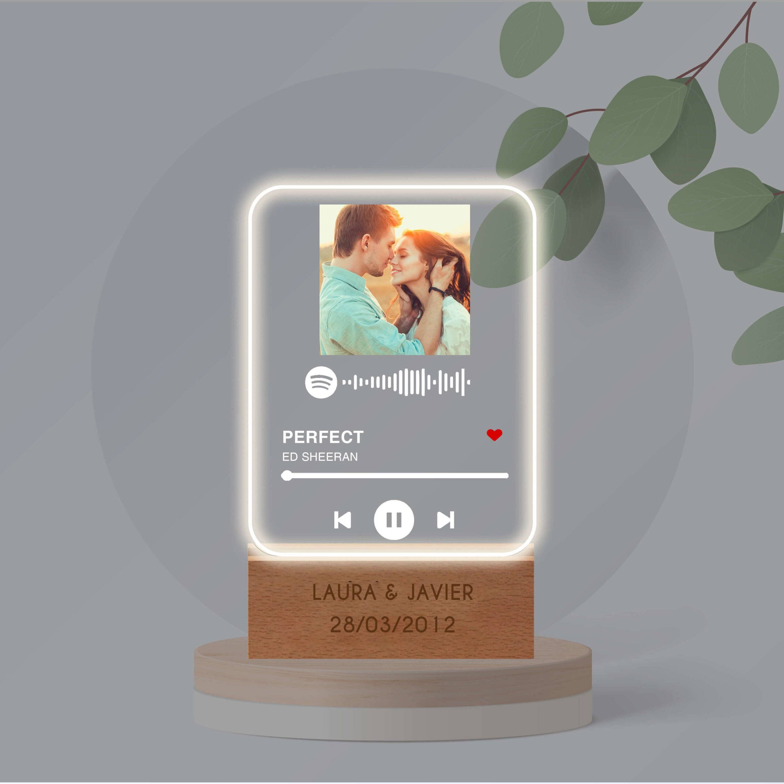 Lampara personalizada Canción Spotify - ROMI